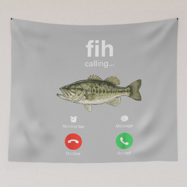 Item preview, Fih Calling Decline Accept Phone Call Funny Fish Meme designed and sold by mjohnson9.
