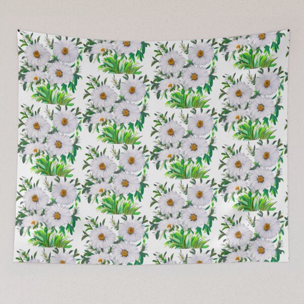 Item preview, White Daisies Flower Art designed and sold by ArtOfMelania.