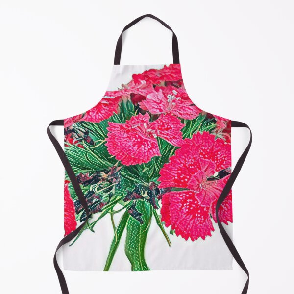Item preview, Impressionist Pink Dianthus Sweet William Flower Art designed and sold by BalkanBloom.
