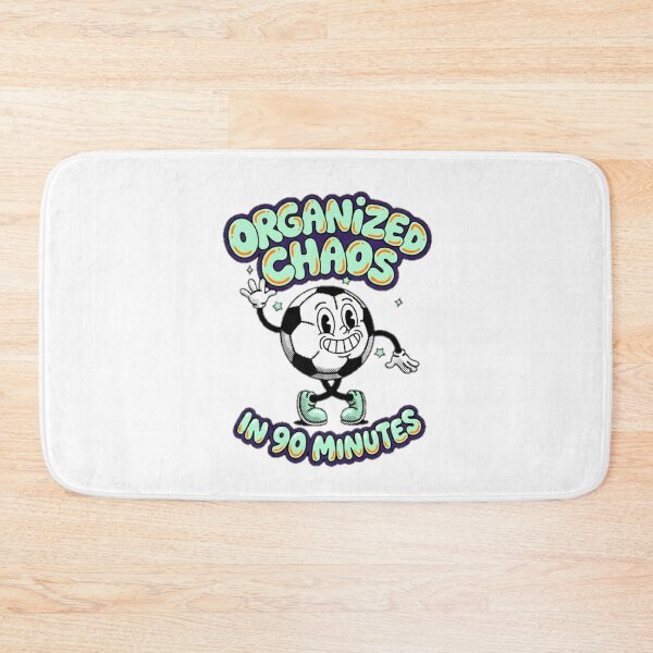 Item preview, Organized Chaos In 90 Minutes Soccer Ball Retro Graphic — Funny Soccer Player Fan Humor  designed and sold by SkTee2k.