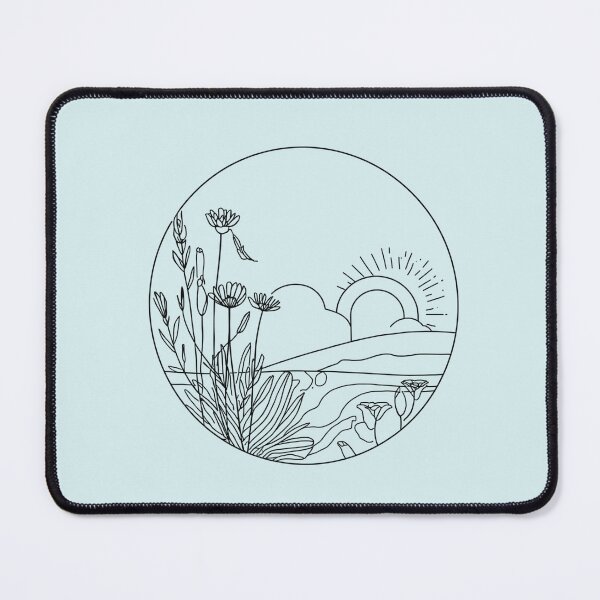 Item preview, Minimal Botanical Sunset Line Art – Modern Boho Nature Design designed and sold by Larams Studio.
