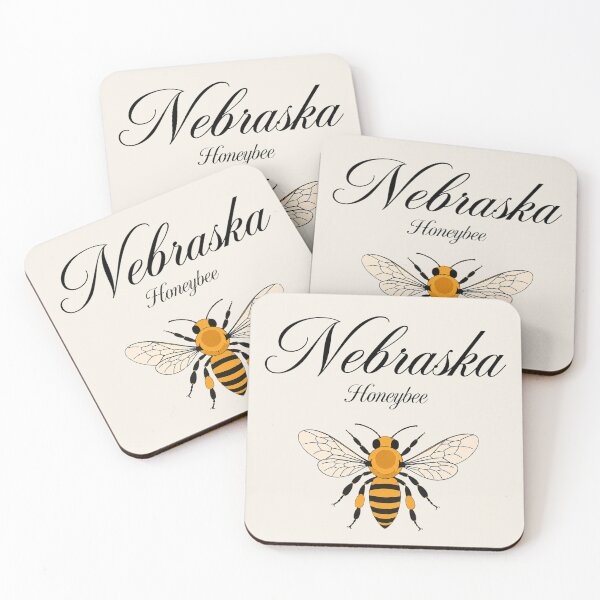 Item preview, Nebraska Honeybee State Insect Poster designed and sold by The-Drip-Studio.