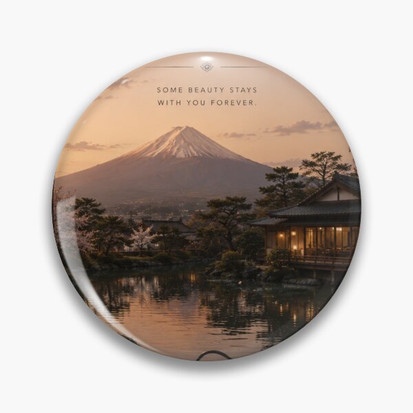 Item preview, Letters From Japan – Mount Fuji Sakura Sunset Travel Poster | Japanese Zen Wall Art designed and sold by Inkora-Art.