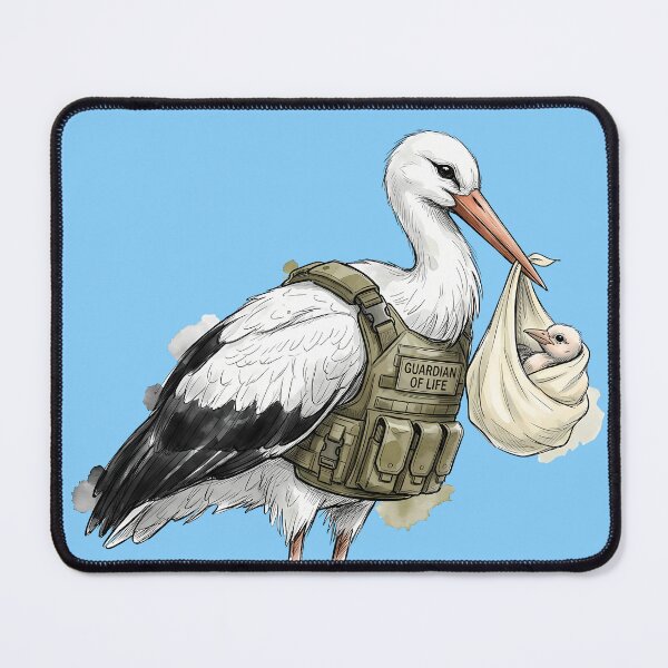 Item preview, Guardian of Life Stork in Tactical Vest Art designed and sold by SoulPT.