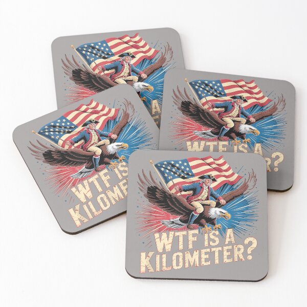 Item preview, Funny American 4th of July WTF is Kilometer USA Patriotic designed and sold by KathieFaugh.