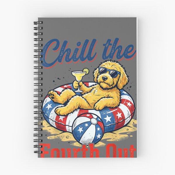 Item preview, Chill The Fourth Out Patriotic Goldendoodle USA Dog designed and sold by KristineLi.