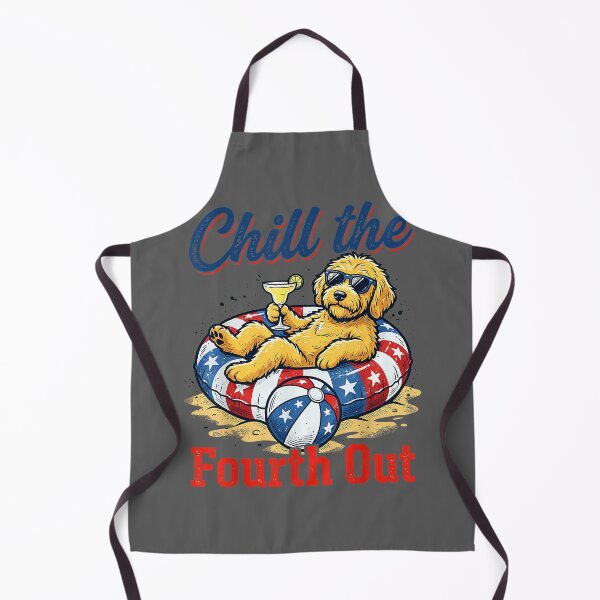 Item preview, Chill The Fourth Out Patriotic Goldendoodle USA Dog designed and sold by KristineLi.
