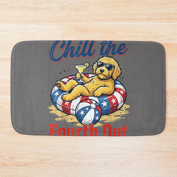 Item preview, Chill The Fourth Out Patriotic Goldendoodle USA Dog designed and sold by KristineLi.