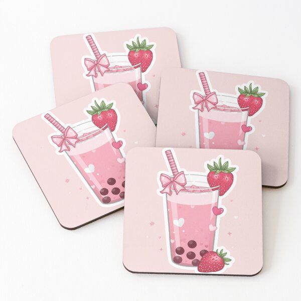 Item preview, Strawberry Boba Girl Kawaii Sticker designed and sold by Stylestickers55.