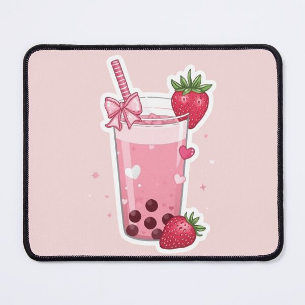 Item preview, Strawberry Boba Girl Kawaii Sticker designed and sold by Stylestickers55.