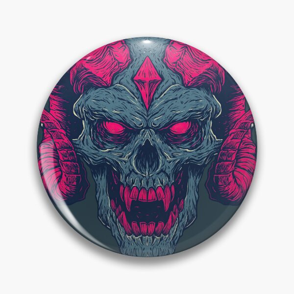 Item preview, Pink Horned Demon Skull Tee designed and sold by folskullyz.