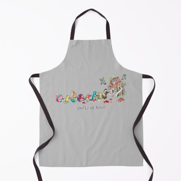 Item preview, United We Build - Animal Community Rebuilding Watercolor Art designed and sold by SoulPT.