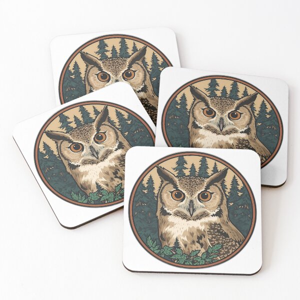 Item preview, Forest Owl Wildlife Badge Vintage Nature Emblem Design designed and sold by Evergreen Horizon Works.