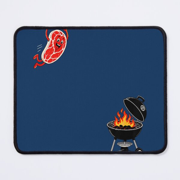 Item preview, Steak Dive Flying Steak BBQ Grilling Cartoon 4th of July designed and sold by IrinaSolomon.