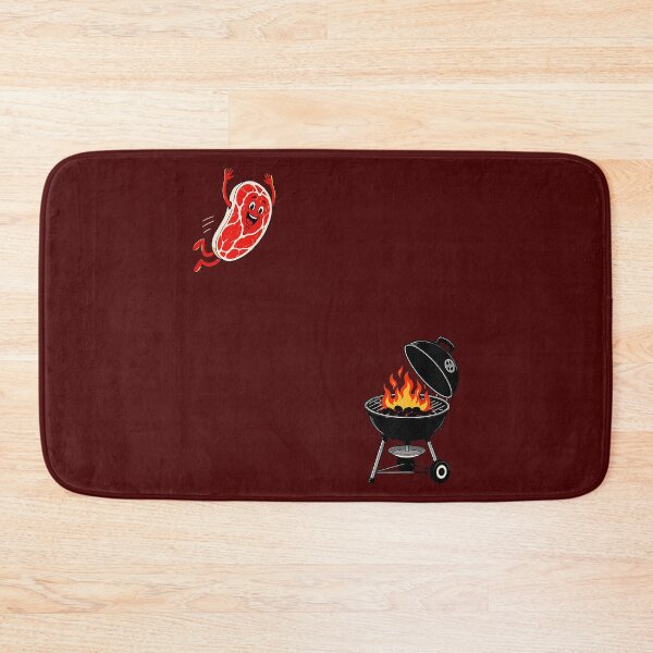 Item preview, Steak Dive Flying Steak BBQ Grilling Cartoon 4th of July designed and sold by IrinaSolomon.