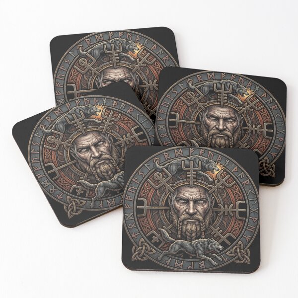 Item preview, Viking with Norse Symbols designed and sold by The Quiet Canvas By Jacky.