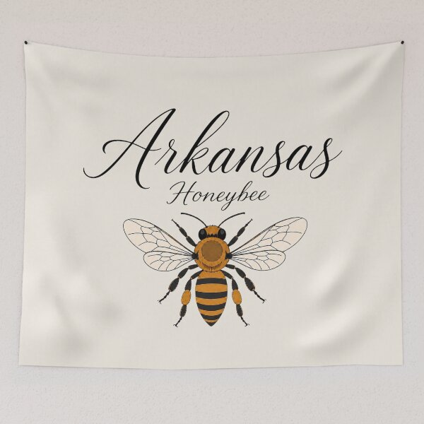 Item preview, Arkansas Honeybee Retro State Insect Poster designed and sold by The-Drip-Studio.