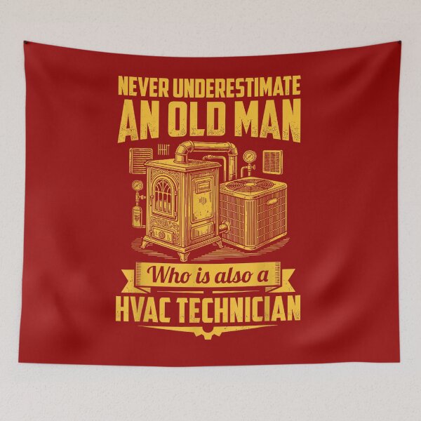 Item preview, Never Underestimate an Old Man Who is Also A HVAC Technician designed and sold by BoldandTako.