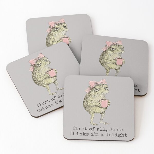 Item preview, First of All Jesus Thinks I'm A Delight Cute Bow Toad Frog designed and sold by mjohnson9.