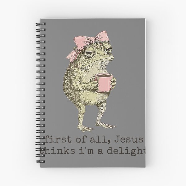 Item preview, First of All Jesus Thinks I'm A Delight Cute Bow Toad Frog designed and sold by mjohnson9.