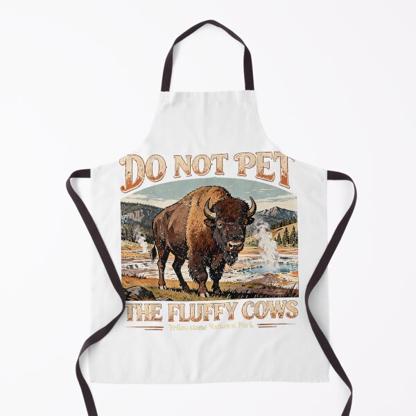 Item preview, Retro Do Not Pet The Fluffy Cows Yellowstone National Park designed and sold by AliesKaruta.