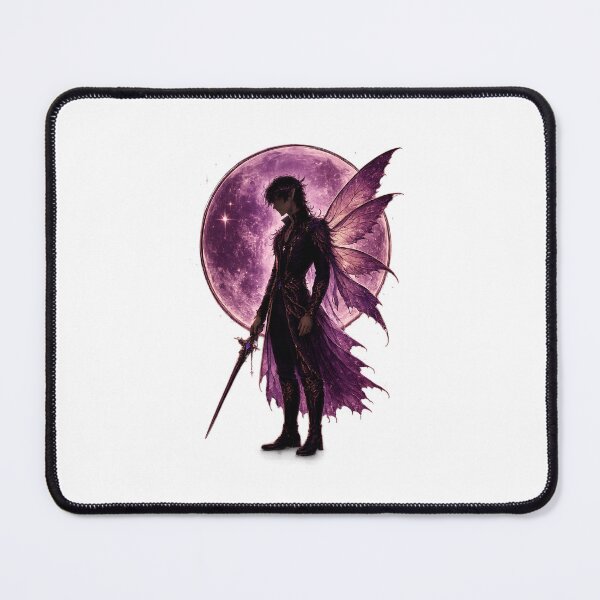 Item preview, Moonlit Fae Warrior - Dark Fantasy Fairy Art in Mystic Purple designed and sold by MysticPurpleHue.