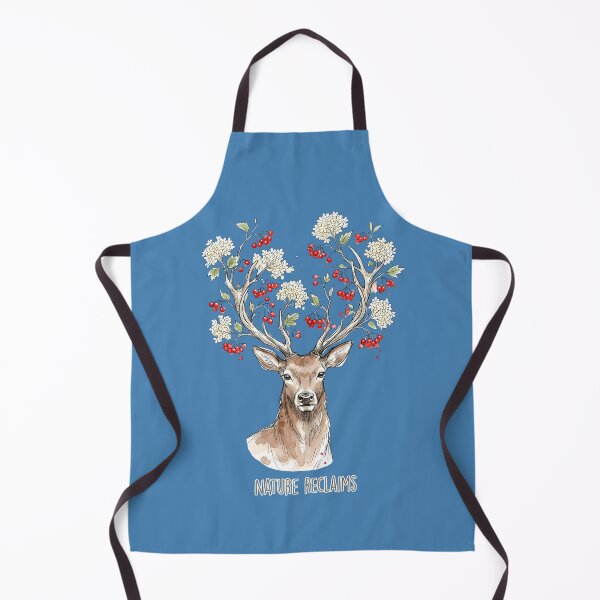 Item preview, Nature Reclaims - Ukrainian Viburnum Deer Watercolor Art designed and sold by SoulPT.