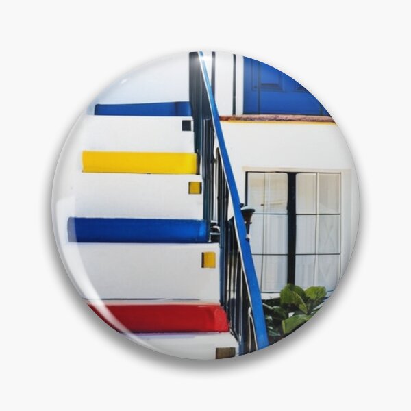 Artikelvorschau, Architecture - Colorful Outdoor Staircase, Mediterranean Geometric Design entworfen und verkauft von Reverso-Design.