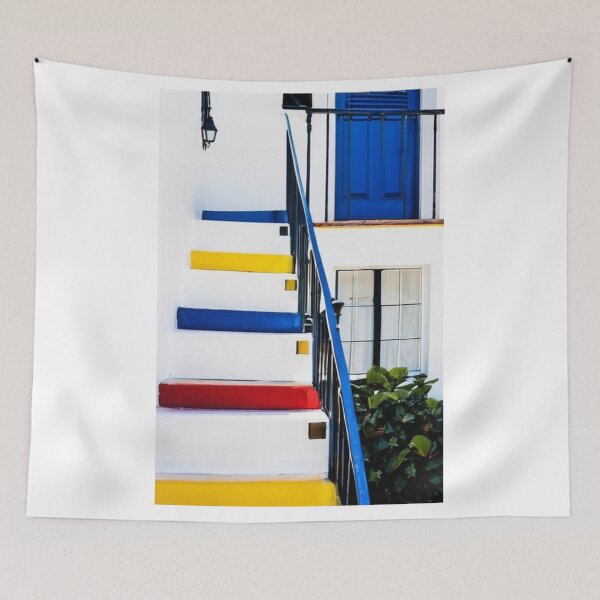 Item preview, Architecture - Colorful Outdoor Staircase, Mediterranean Geometric Design designed and sold by Reverso-Design.