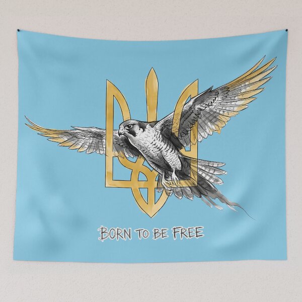 Item preview, Ukrainian Falcon of Freedom & Golden Tryzub Art designed and sold by SoulPT.