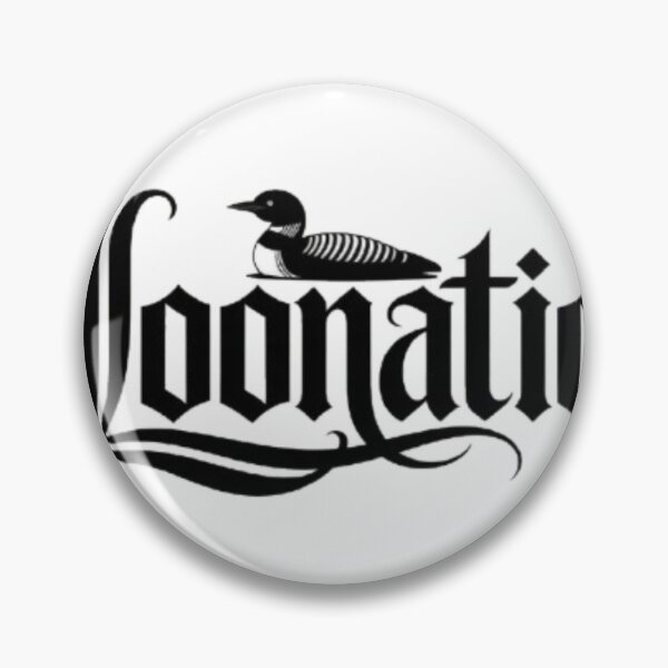Item preview, "Loonatic — Gothic Blackletter Loon Bird Pun" designed and sold by Flipnship.