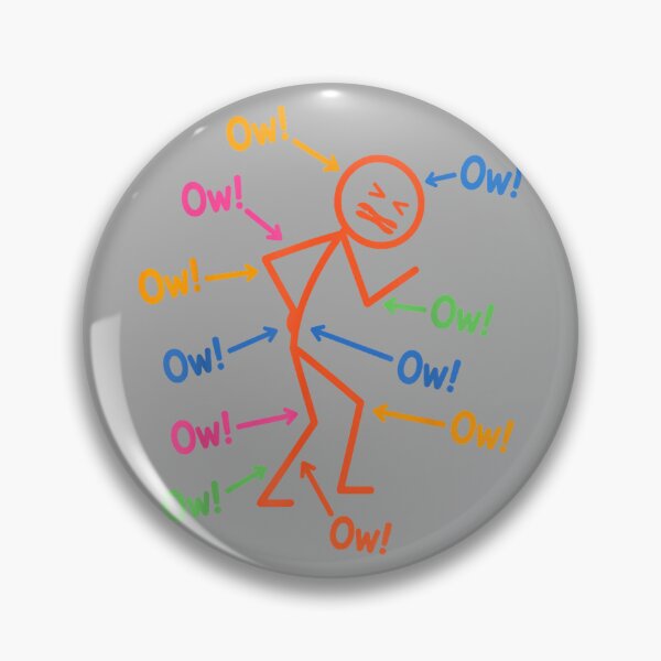 Item preview, Funny Body Pain Sarcastic Ow Ow Ow Ow Saying Character Humor designed and sold by KathieFaugh.