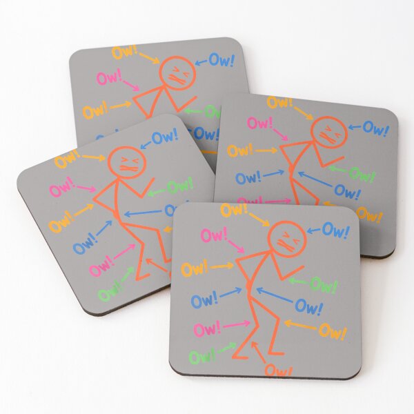 Item preview, Funny Body Pain Sarcastic Ow Ow Ow Ow Saying Character Humor designed and sold by KathieFaugh.