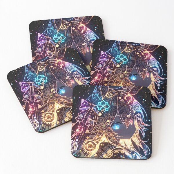 Item preview, Celestial Neon Anime Girl Art | Glowing Cosmic Fantasy Portrait | Cyber Mystic Kawaii Aesthetic Wall Art designed and sold by Dyan4.