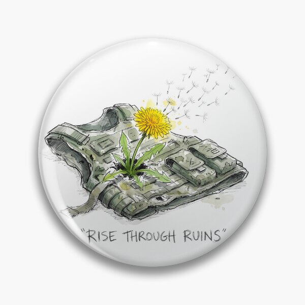Item preview, Rise Through Ruins - Ukrainian Resilience Watercolor Art designed and sold by SoulPT.