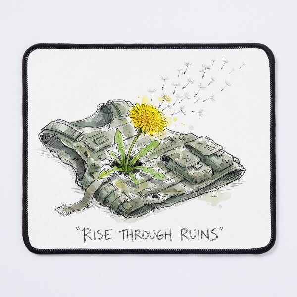 Item preview, Rise Through Ruins - Ukrainian Resilience Watercolor Art designed and sold by SoulPT.