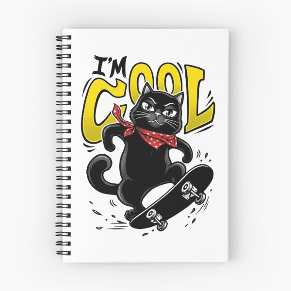 Item preview, I'm Cool Cat on Skateboard  designed and sold by SimonFernando.
