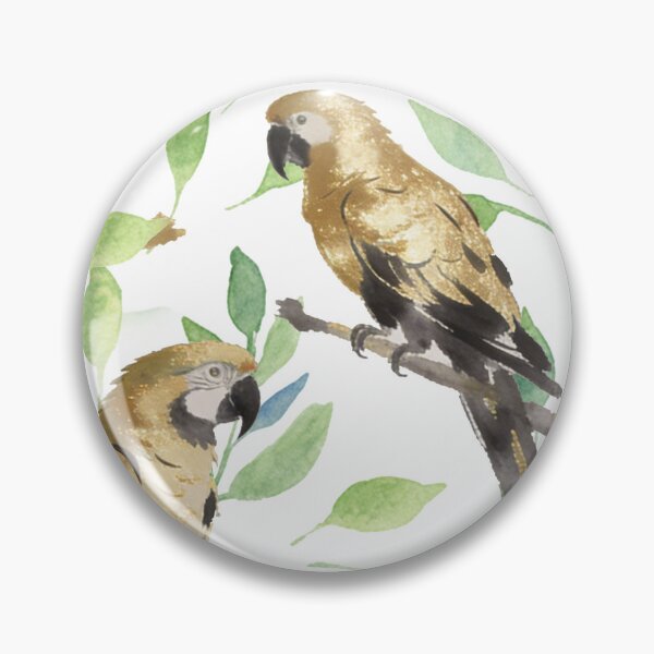 Item preview, Watercolor Vintage Macaws on Tree Branches designed and sold by wissal.studio.