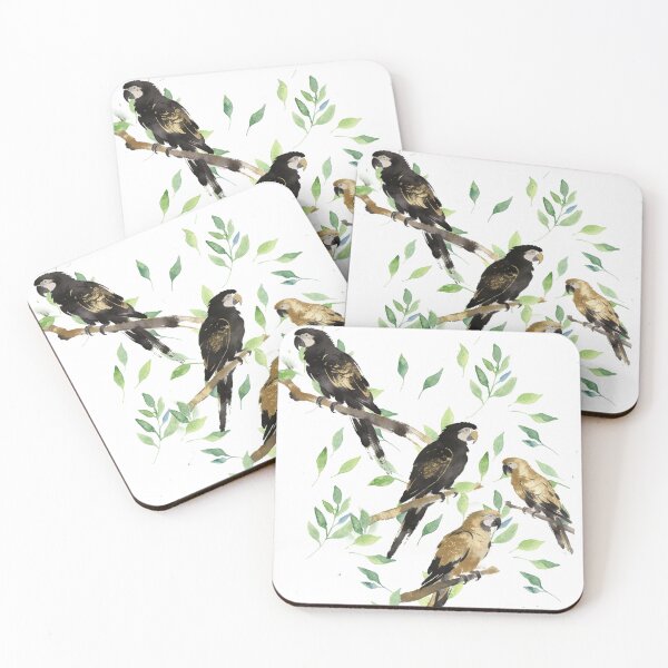 Item preview, Watercolor Vintage Macaws on Tree Branches designed and sold by wissal.studio.