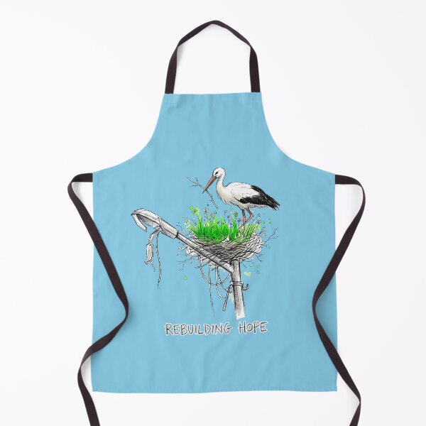 Item preview, Rebuilding Hope - Ukrainian Stork Nest Watercolor Art designed and sold by SoulPT.