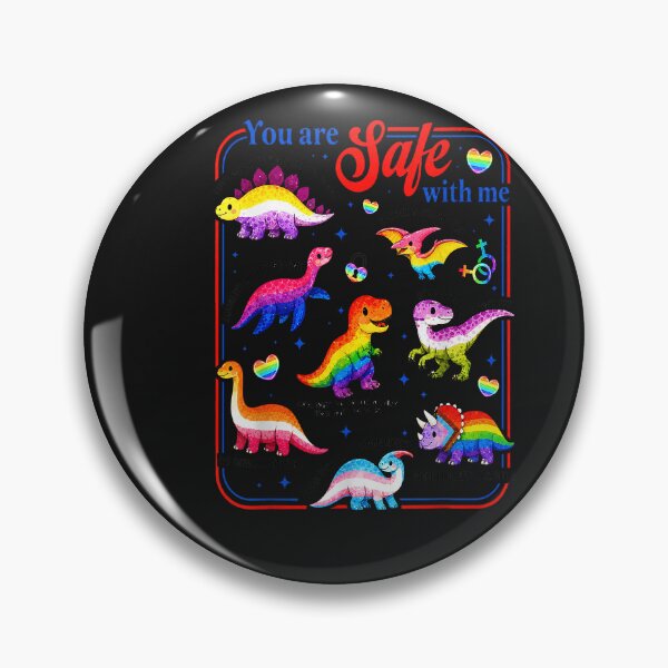 Item preview, Dinosaur Rainbow You are Safe with Me LGBT Pride designed and sold by FrankIsabel.