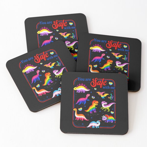 Item preview, Dinosaur Rainbow You are Safe with Me LGBT Pride designed and sold by FrankIsabel.