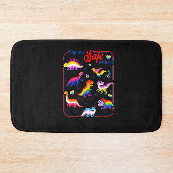 Item preview, Dinosaur Rainbow You are Safe with Me LGBT Pride designed and sold by FrankIsabel.