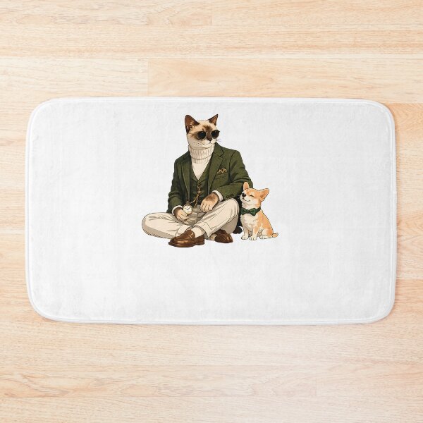 Item preview, Elegant cat & Chihuahua in gentleman style designed and sold by filou designs.