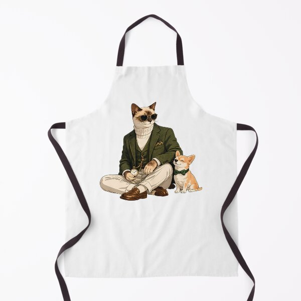 Item preview, Elegant cat & Chihuahua in gentleman style designed and sold by filou designs.