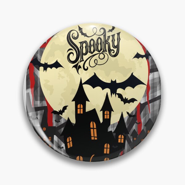 Item preview, Spooky Haunted House Silhouette Graphic – Gothic Full Moon and Bats Halloween Illustration designed and sold by VibranPalette.