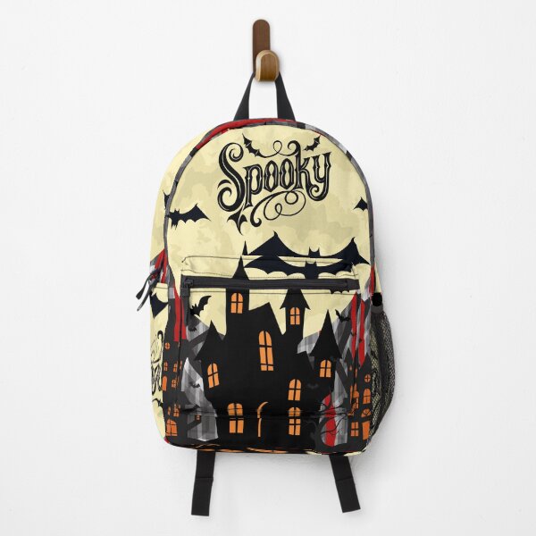 Item preview, Spooky Haunted House Silhouette Graphic – Gothic Full Moon and Bats Halloween Illustration designed and sold by VibranPalette.