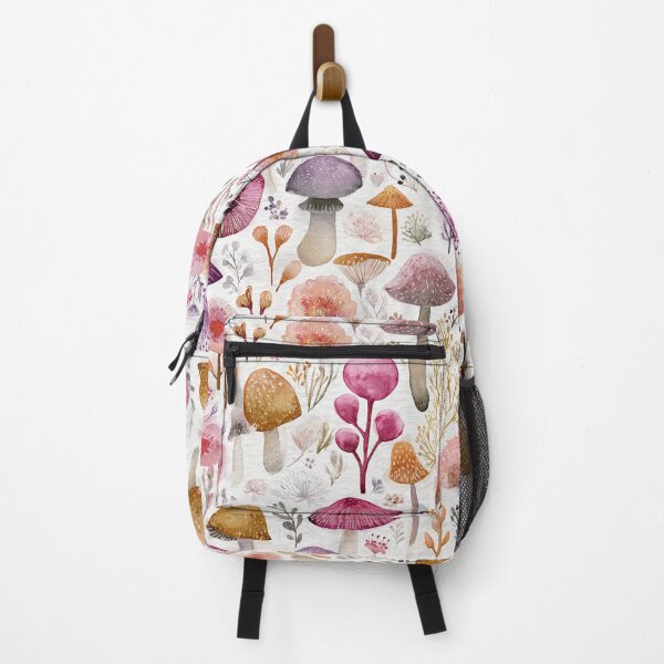 Item preview, Whimsical Watercolor Mushrooms and Wildflowers – Cottagecore Woodland Botanical Pattern designed and sold by Patterns & Love .