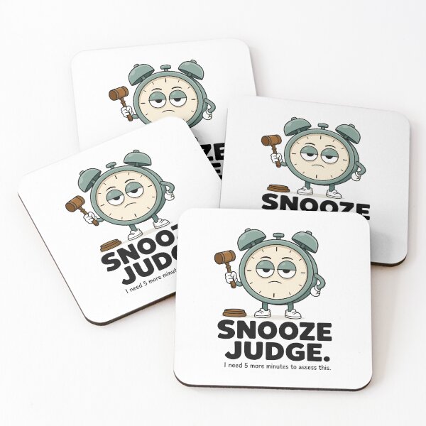 Item preview, Snooze Judge Funny Alarm Clock Morning Humour designed and sold by Moodzu.