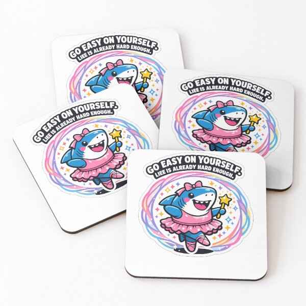 Item preview, Aura Frame Fairy Shark Go Easy On Yourself Sticker designed and sold by MIROUZ2000.